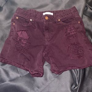 Burgundy shorts